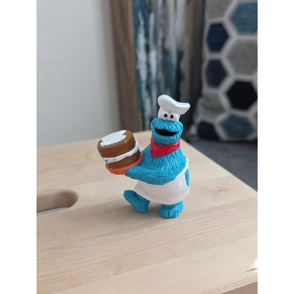 Blue Cookie Monster Figurine Toy - Kids Play Figure